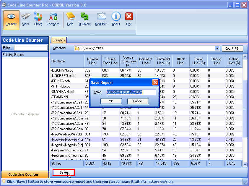 Click Save Button ScreenShot