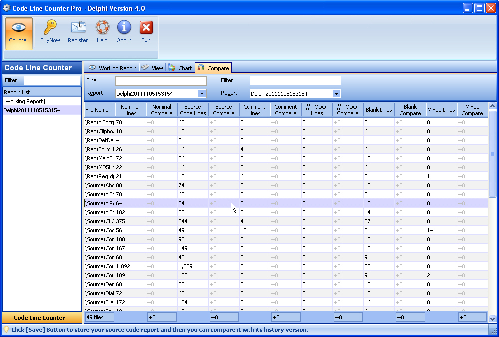 Compare Result ScreenShot