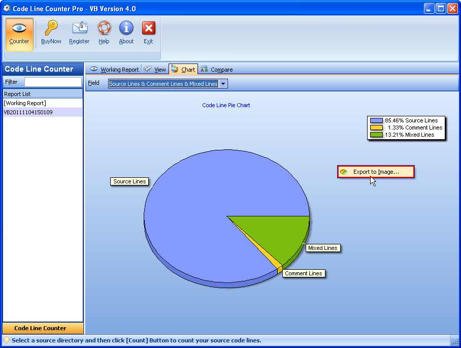 Export Chart ScreenShot