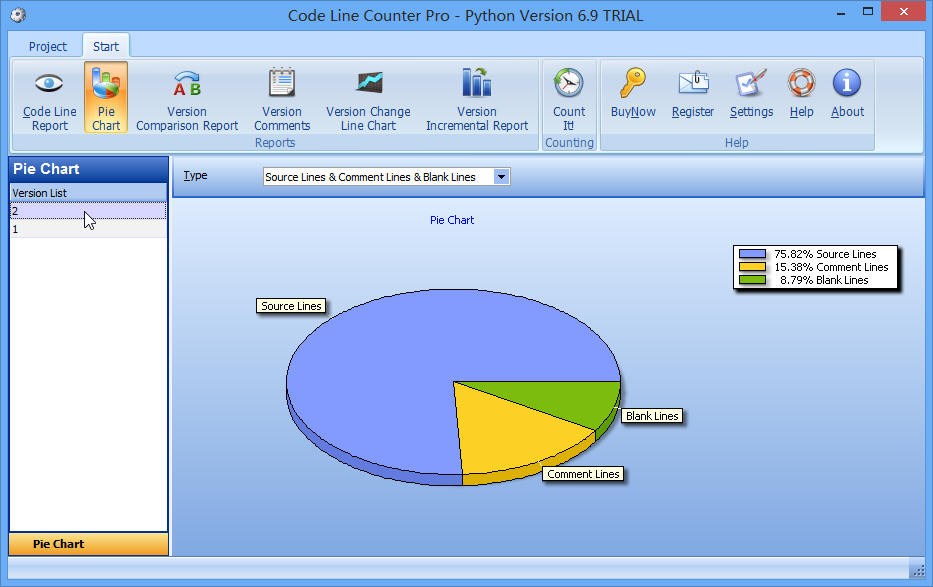 Select a Python Source Report